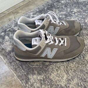New Balance Taupe and Gray Athletic Shoes